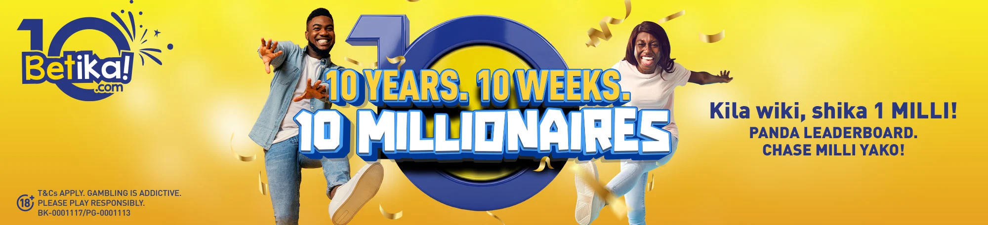 Betika 10 Years 10 Weeks 10 Millionaires promo
