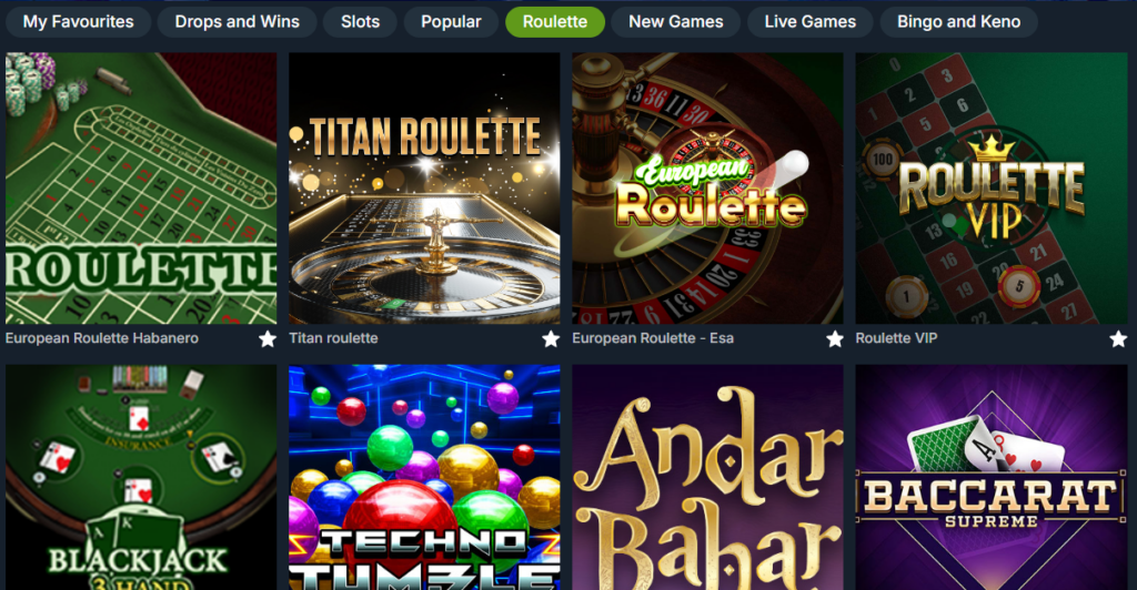 Betika Casino Table Games